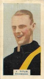 1933 Godfrey Phillips Victorian Footballers (A Series of 50) #1 Jack Titus Front